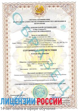 Образец сертификата соответствия Десногорск Сертификат OHSAS 18001